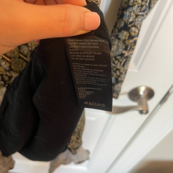 Free People Boheme Floral Long Sleeve Square Neck Mini Dress - 10 - Picture 7 of 9